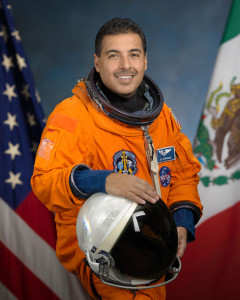 Astronaut Jose Hernandez in his special mission Space Suit