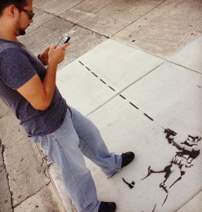 Hubert es gran admirador de arte callejero, sobre todo de la obra de Bansky 